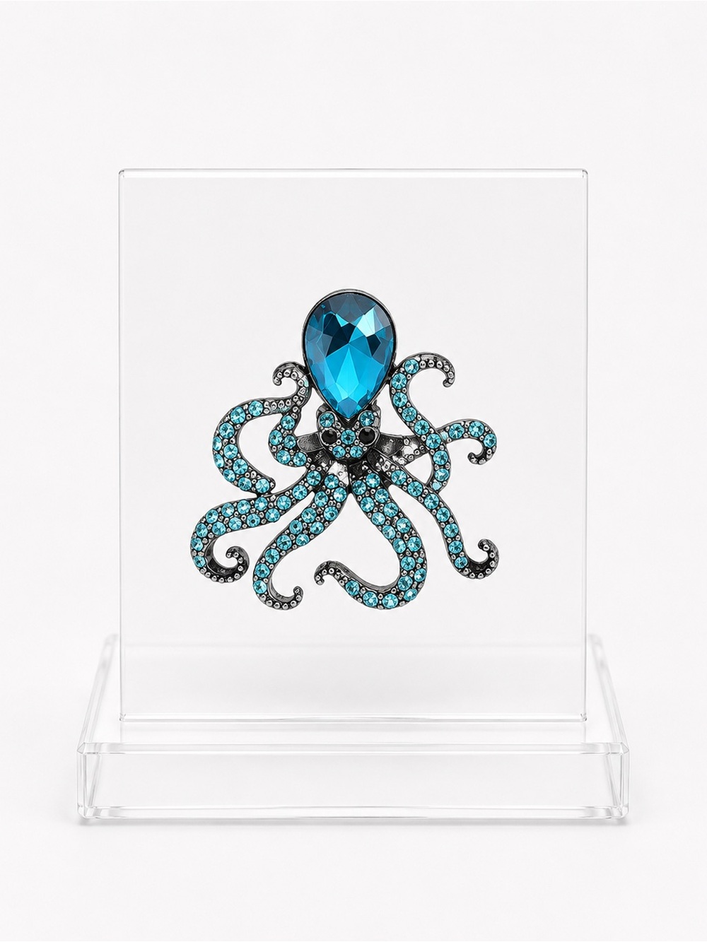 Crystal Octopus brooch - Picture 2 of 4